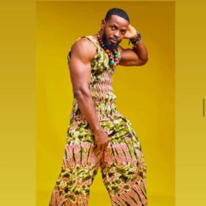 Fitted Ankara tank top with a wide pant