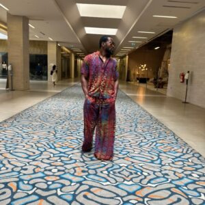 Silk tie and dye fabric